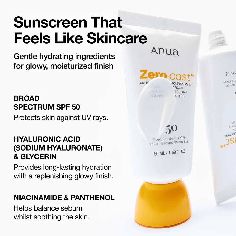 ANUA ZERO-CAST MOISTURIZING FINISH SUNSCREEN 50mI
