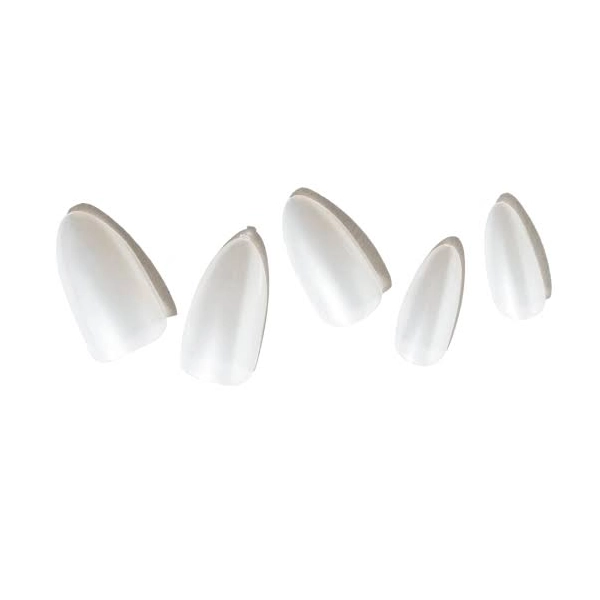 Loca Acrylic Nails A2-Almond shape white pearl color