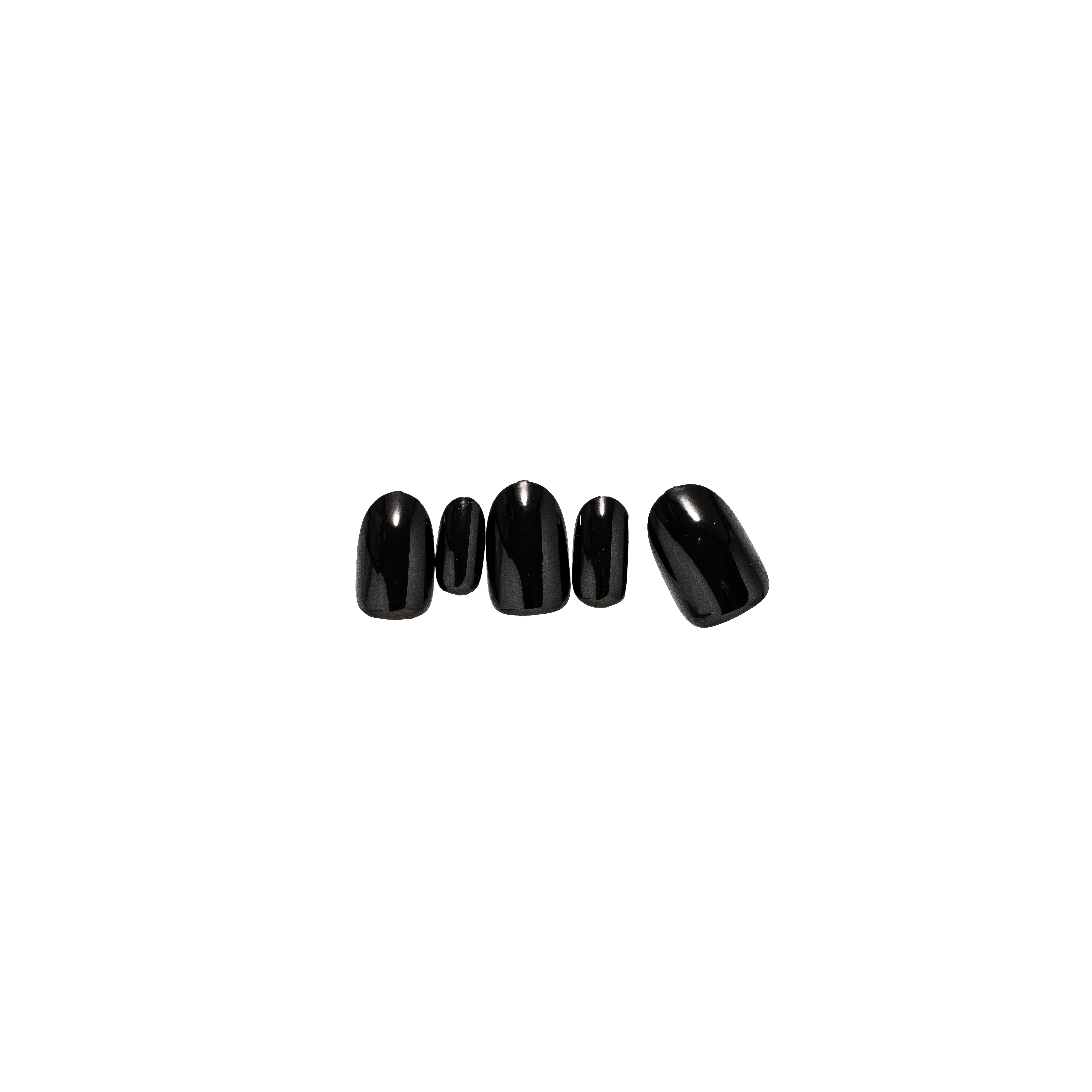 Loca Nails black oval shape (1)