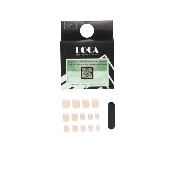 Loca Ready nails - French Colour - Natural Shape (20)