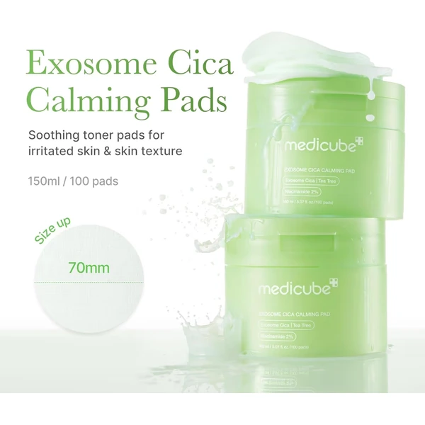 MEDICUBE EXOSOME CICA CALMING PAD 100 PAD 150 ML