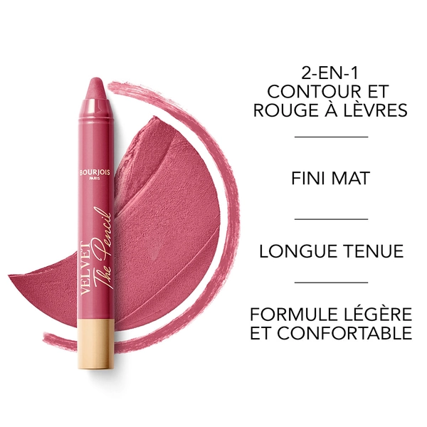 Bourjois Healthy Lipstick New Velvet the pencil 02 Amou-Rose